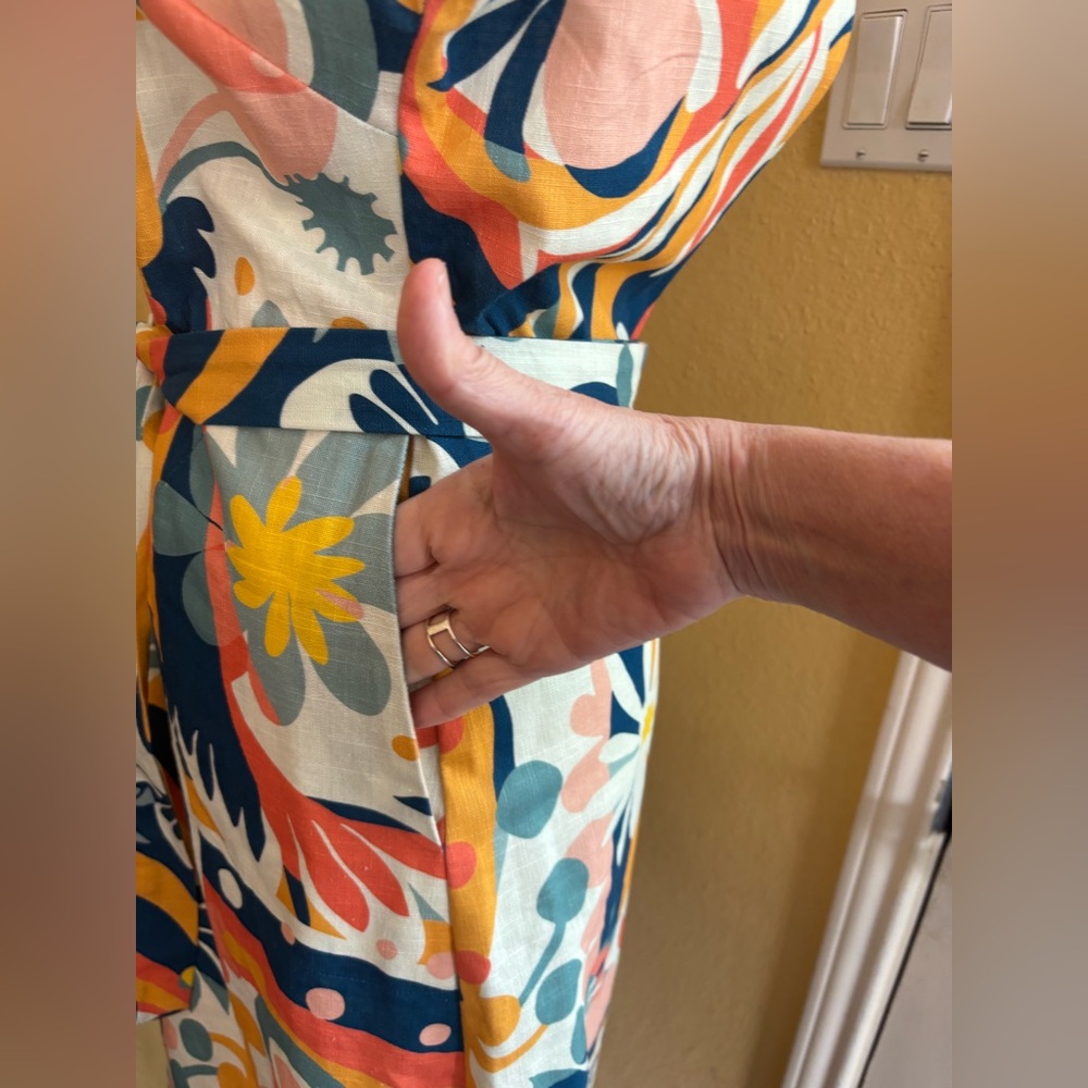 Lesley Evers Tropical Vibes belted Mini Dress. XS - Picture 12 of 12